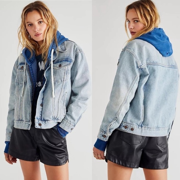 NWT We The Free People Jolene Trucker Denim Jean Jacket in Tennessee River S - Picture 16 of 16